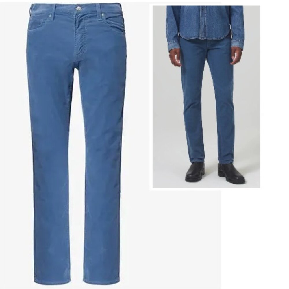 NWT $228 CITIZENS OF HUMANITY GAGE SLIM STRAIGHT LEG BLUE CORDUROY PANTS SIZE 32